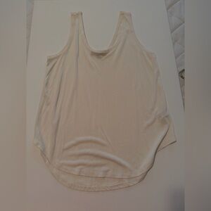 Naked Zebra Cream Scoop Neck Tank